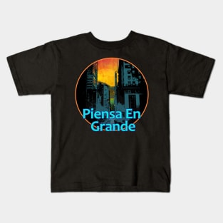 Circulo Abstracto Paseo Ciudad Noche Kids T-Shirt